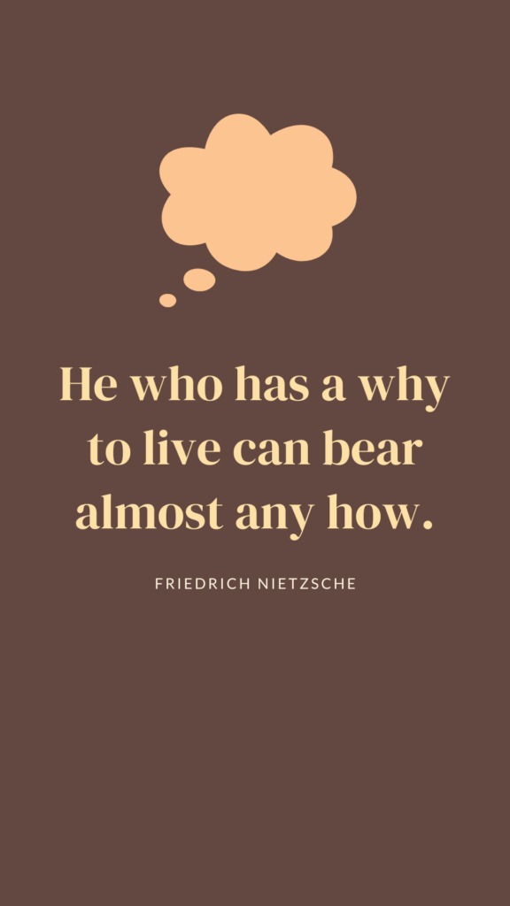 A profound quote by Friedrich Nietzsche: "He who has a why to live can bear almost any how." These words, presented on a captivating background, remind us of the resilience that can be found in having a strong purpose or reason for existence. The quote inspires us to find meaning in life, enabling us to endure and overcome any challenges that come our way.